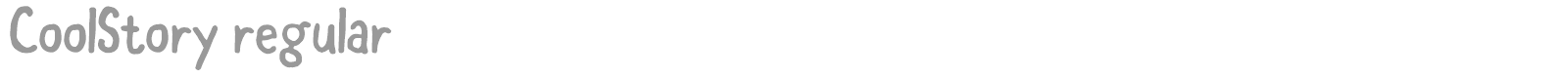 Cool Story font preview
